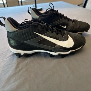 Nike Alpha Black and White Football Cleats